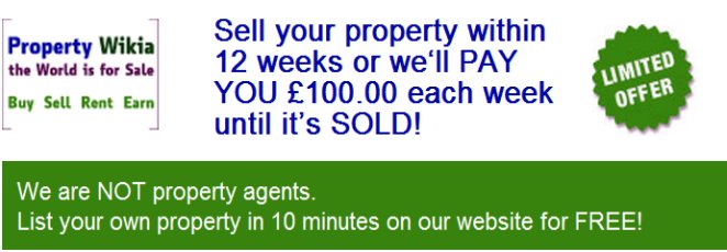 Property Wikia: The Largest International Real Estate Directory; Sell your property within 12 weeks or we’ll PAY YOU $164 each week until it’s SOLD!